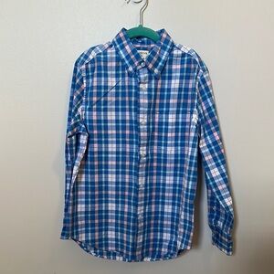 Crewcuts J Crew Blue Plaid Button-Up Shirt